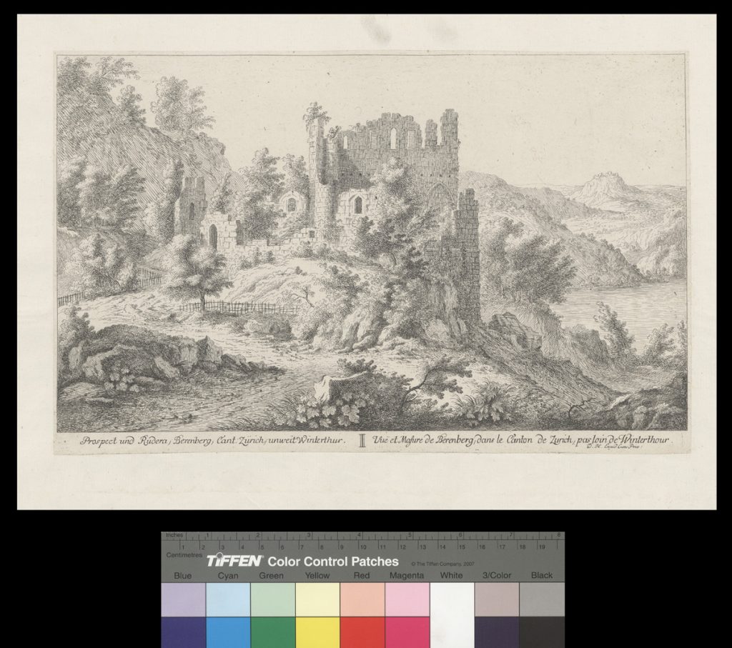 Beerenberg. Stich von Herrliberger, nach einer Vorlage um 1700 (ZB Zürich)