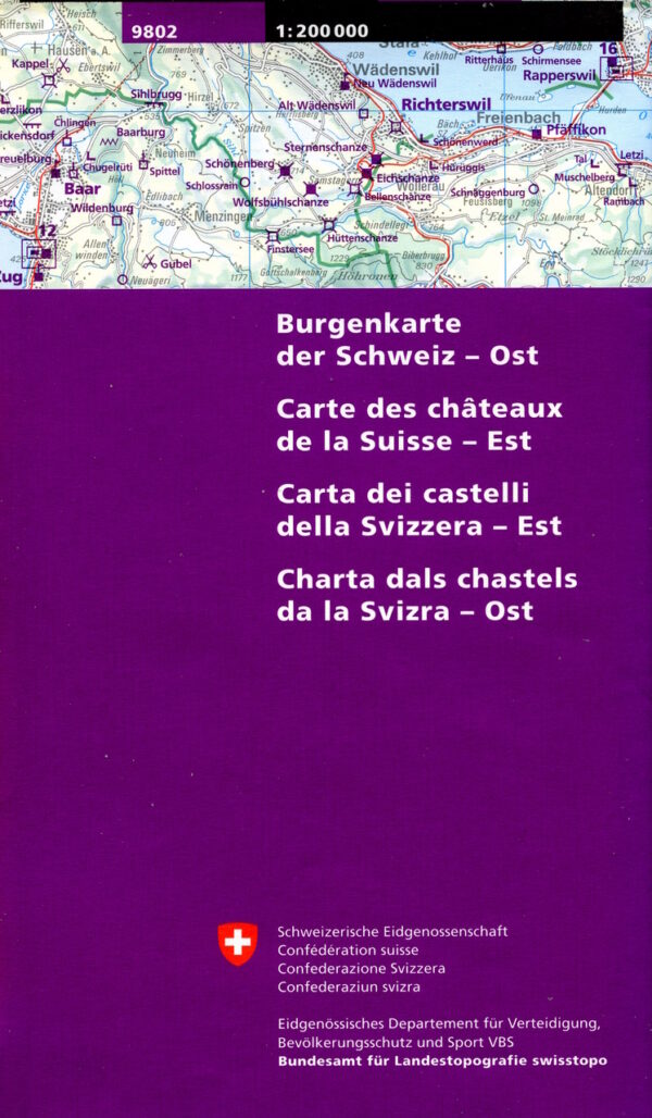 Carta dei castelli della Svizzera: Est