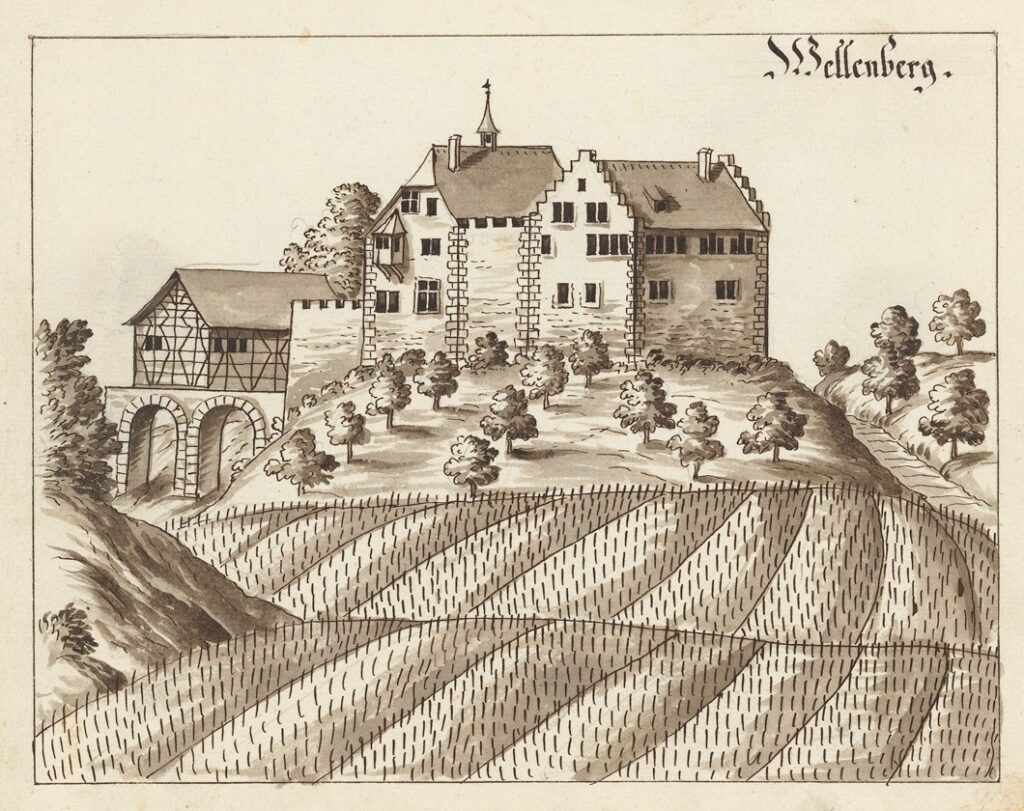 Wellenberg, Zeichnung, frühes 18. Jh. (Zentralbibliothek Zürich)
